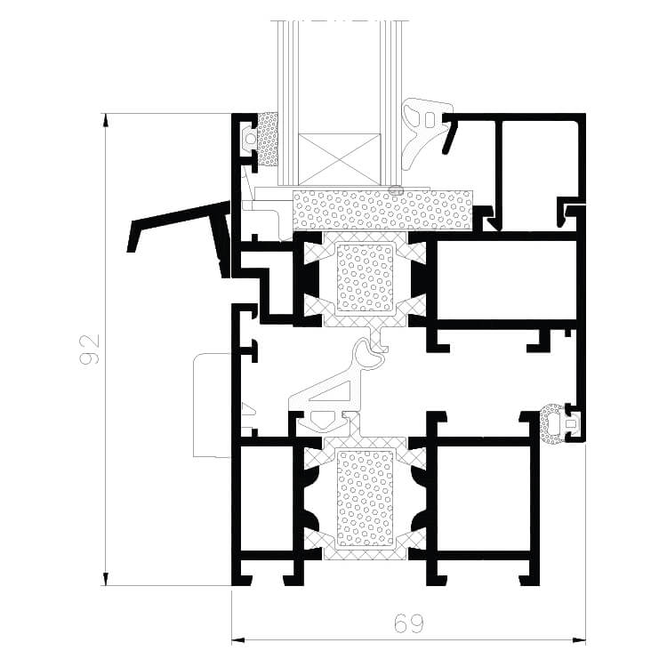 MB 60 HI Window line drawing