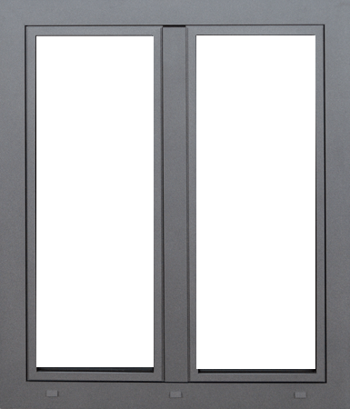 Wood aluminum ultra therm window grey