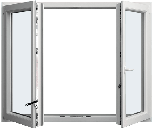 Trend PVC window from the inside open